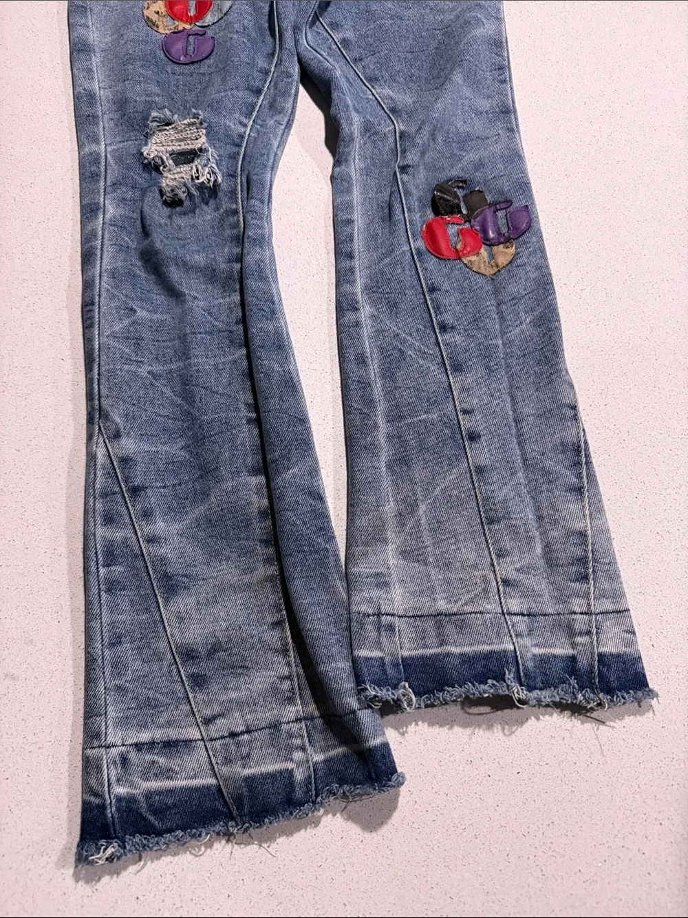 Gallery Dept Blue Kids Jeans with Colorful Patch Details
